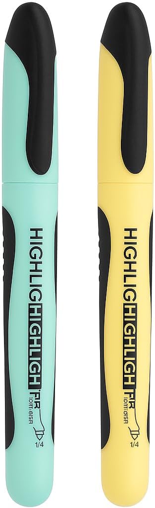 120 Pieces 2-Pieces (1/4mm Highlighter 14cm - Blue & Yellow Fine Point Marker)