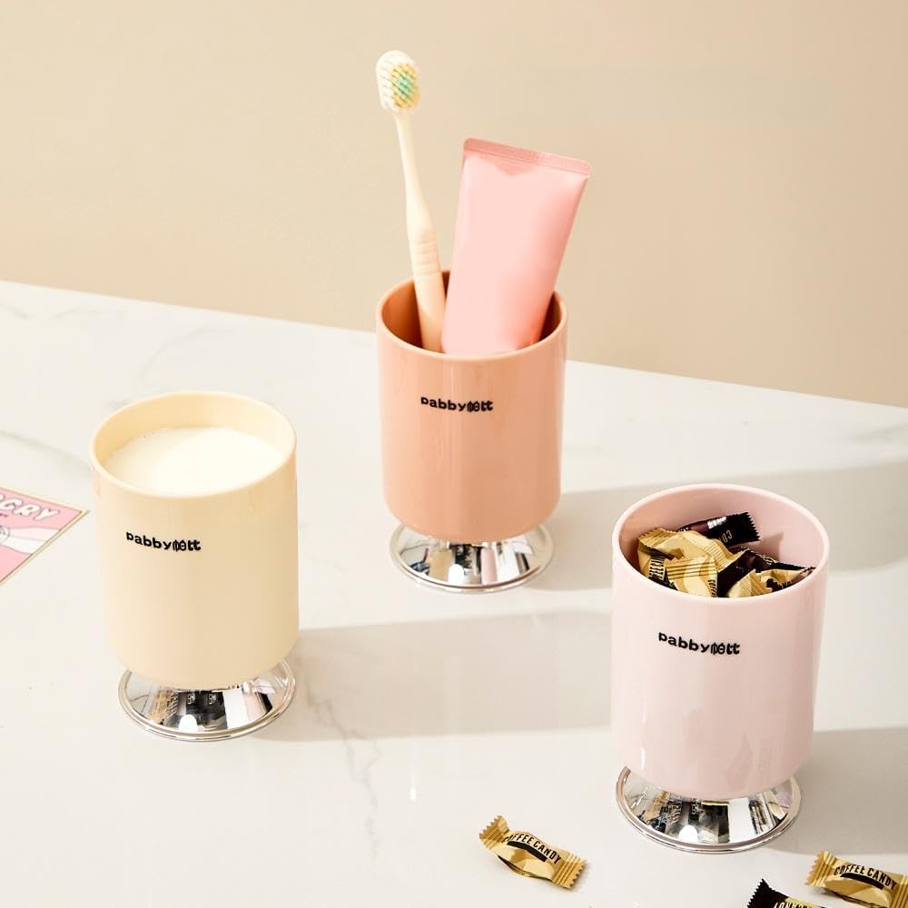 144 Pieces Ceramic Mouthwash Cup - Light Pink,s