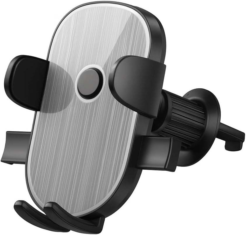 Black Mobile Car Holder - Universal Dashboard & Windshield Mount - 360° Rotatable, Anti-Slip, Adjustable Phone Stand for All Smartphones