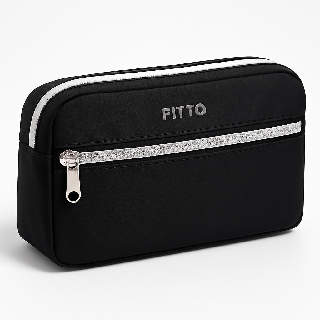 Pencil Case Black 20x6.5x11cm Stationery Organizer for School & Office