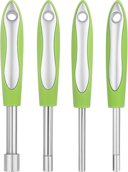 Corer and Pitter Set - Professional Fruit Coring Tool and Cherry Pitter, Easy to Use Kitchen Gadget for Apples, Pears, Cherries, and More
