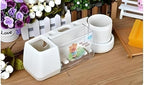 120 Pieces Toothbrush Holders (5 Slots 2 Cups – Space-Saving Wall-Mounted Toothpaste Holder with Dust Protection Cover – Drain Holes – Suction Hook – Multifunctional Bathroom Organizer)