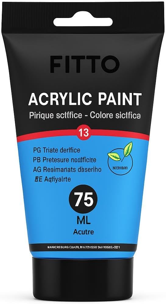 120 Pieces 75ml Acrylic Paint Azure Blue Art Supplies for Artists & Crafts Projects