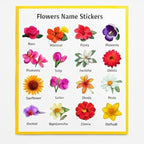 120 Pieces Floral Educational Stickers - Flower Stickers for Kids (Teacher Reward Stickers – Classroom – Scrapbook & Planner Craft Stickers)