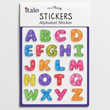 Alphabet Educational Stickers for Kids - Reusable Peel-and-Stick Letters for Early Learning, Preschool Classroom Activities