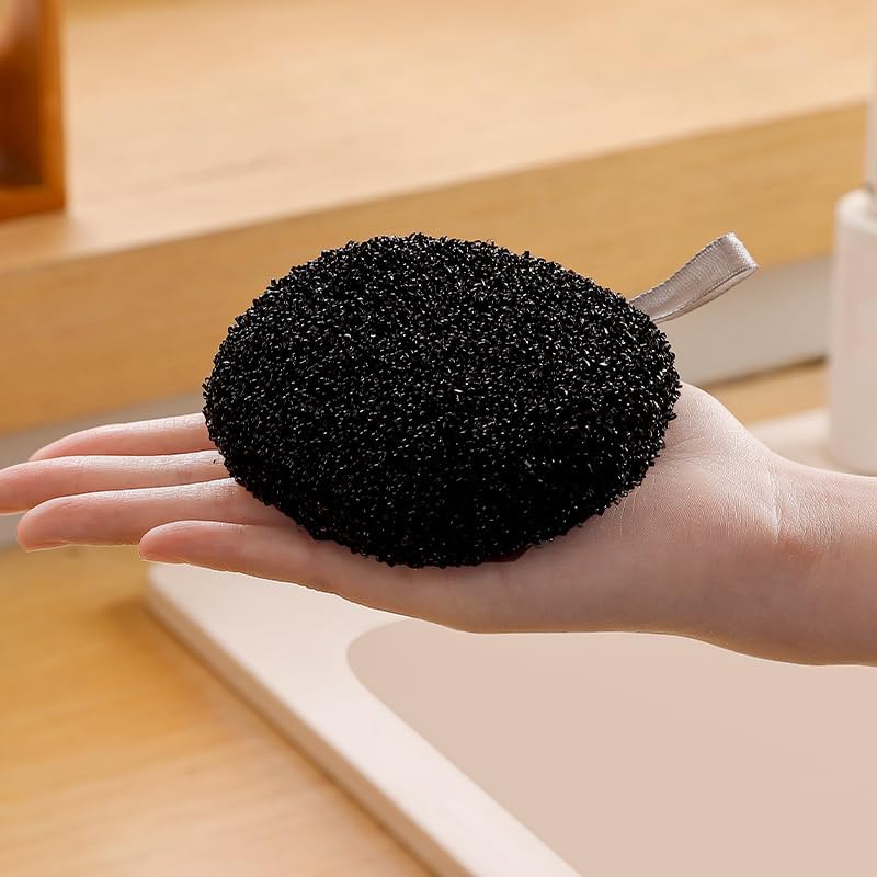 Textured Scrubbing Cloth – Multi-Purpose Cleaning Pads – Black & White – 20.2g – Polyurethane + PET + Polyester – Pack of 6