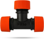120 Pieces T-Shaped Plastic Connector Fittings with Orange Threaded Ends for Irrigation and Plumbing