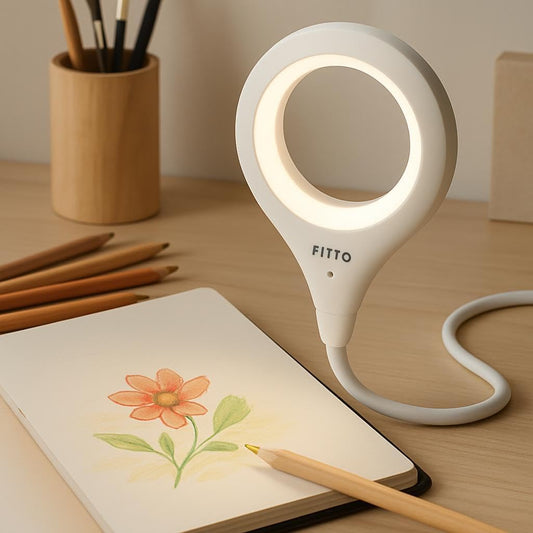 USB LED Table Lamp with Intelligent Voice Control, Adjustable Portable Night Light for Home, Office, Travel, and Camping