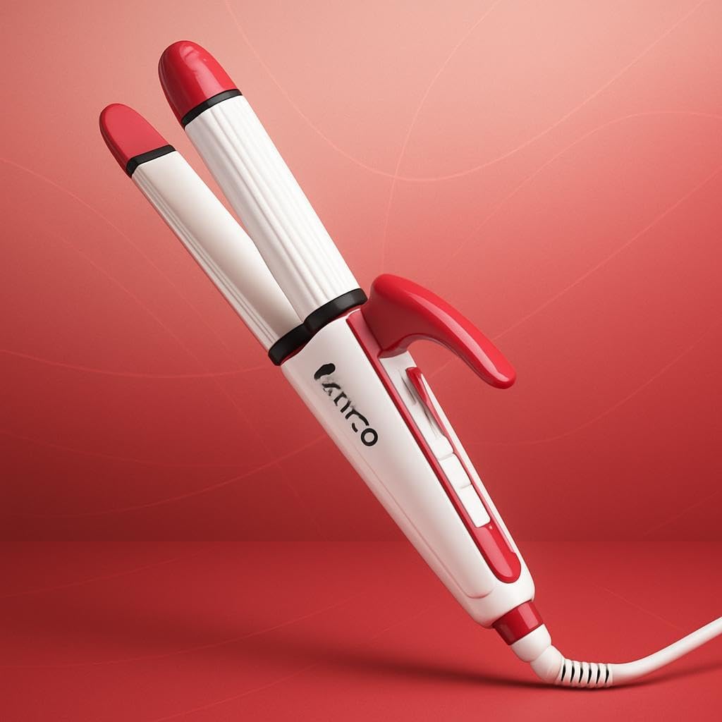 60 Pieces Hair Straighteners with Temperature Control (3-in-1 Electric Hair Straightener and Curler – Personal Hair Styling Tool for Women)