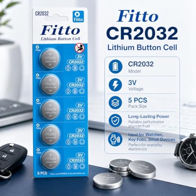 96 Pieces Lithium Button Cell Batteries (3V – 5-Pack Coin Cells for Watches – Key Fobs – Calculators and Small Electronic Devices)