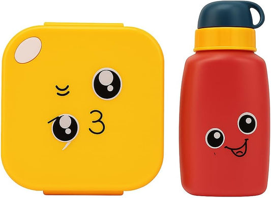 Kids Lunch Box with Water Bottle – Leakproof, BPA-Free Bento Lunch Container – Compact, Durable, & Microwave Safe – Ideal for School, Daycare, & Travel – Reusable & Eco-Friendly Design