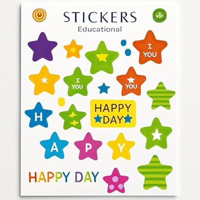 120 Pieces Educational Party Stickers for Kids - Assorted Classroom Reward & Birthday Sticker Sheets (Teacher Stickers & Children Party Favors)