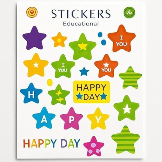 Educational Party Stickers for Kids - Assorted Classroom Reward & Birthday Sticker Sheets, Teacher Stickers & Children Party Favors