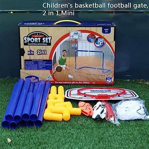 96 Pieces 2-in-1 Outdoor Sports Play Set: Basketballs (Football Combo for Versatile Backyard Fun)