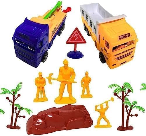 96 Pieces Construction Vehicle Sets for Kids - Dump Truck and Car Toys with Playset