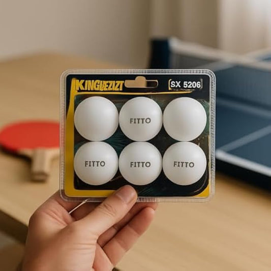 Table Tennis Ball 6-Pack - High-Quality White Balls for Professional and Recreational Play
