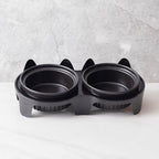 96 Pieces Cat Ceramic Feeding Bowls with Stand (300ml Capacity – Assorted Colors)
