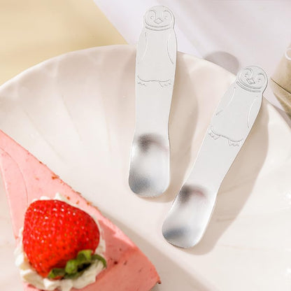 Ice Cream Scoop – Penguin Design – Silver – Pure Aluminum – 2 Pack