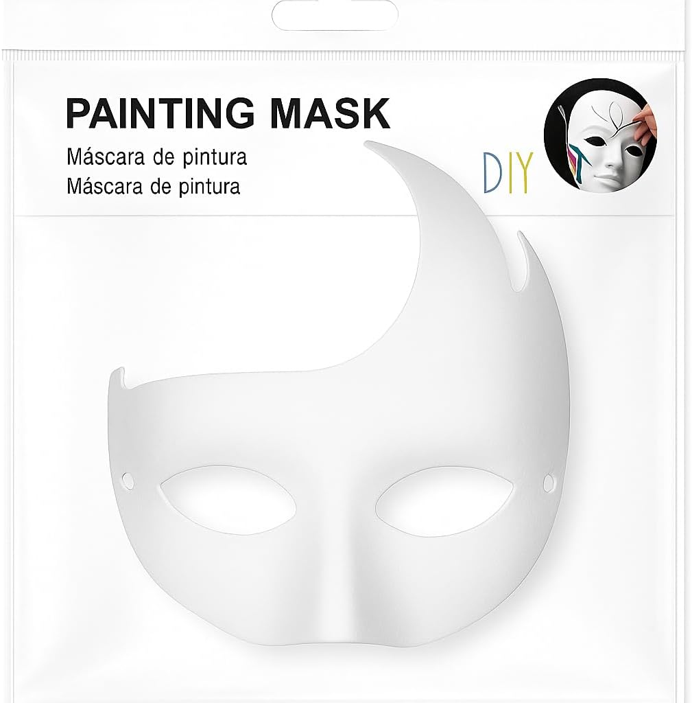 144 Pieces Painting Masks (20.5cm x 16.5cm White for Art Projects and Crafts)