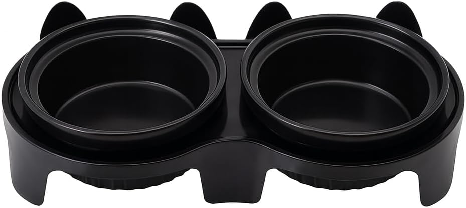 96 Pieces Cat Ceramic Feeding Bowls with Stand (300ml Capacity – Assorted Colors)