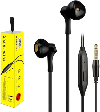 K38 Stereo Headphones Speaker, 10mm, Black