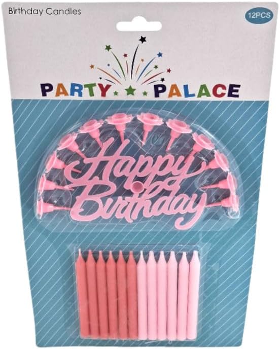 Red Party Candle for Birthday Tabletop Decor, Birthday Candle & Party Accessory