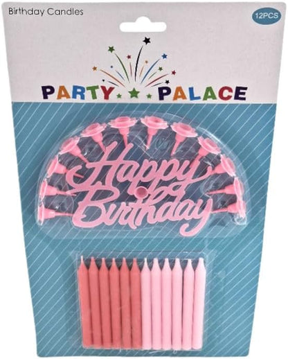 Red Party Candle for Birthday Tabletop Decor, Birthday Candle & Party Accessory