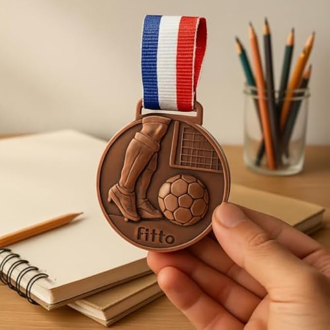 144 Pieces Bronze Football Medal - Perfects for Tournaments and Awards