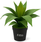 96 Pieces Small Artificial Plants with Long Green Leaves in Black Pot