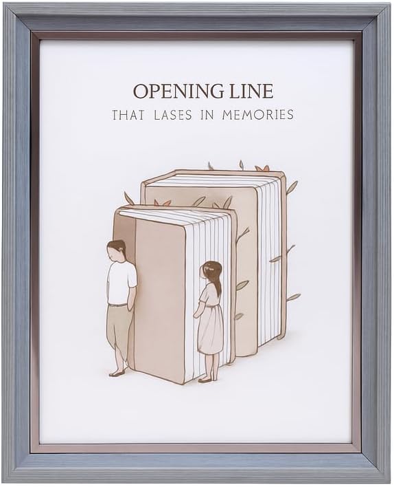 Wooden Photo Frame with Gray Border, 5x7 Inch, Decorative Picture Frame for Home and Office