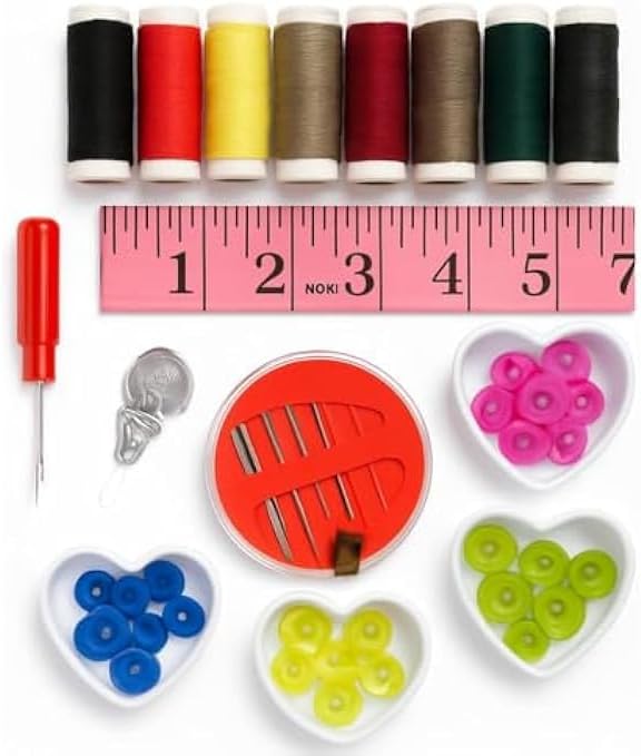 120 Pieces Big Sewing Kits with Buttons (Threads – Needles & Accessories – Travel & Home Mending Sewing Set)