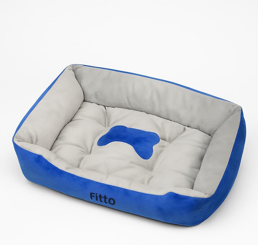 72 Pieces Plush Comfort Pet Bed - Blue -s (70X50X15 cm)