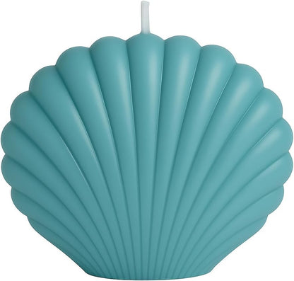 Unique Light Candle in Seashell Design – Blue Home Decor Candle for Ambient Lighting and Relaxation 8.5x4.6x6cm