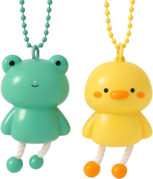 Plastic Key Chain Animal Series - Frog and Baby Chick, Pack of 2