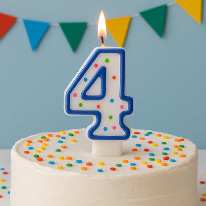 Birthday Candle Number 4 – Birthday Party Decoration, Numeral Candle for Celebration, 4 Candle for Cake, Fun B-Day Accessory
