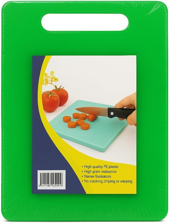 96 Pieces Green Plastic Cutting Boards for Kitchen (Non-Slip – Dishwasher Safe – BPA-Free – Chopping Board for Vegetables – Fruits – Meat)