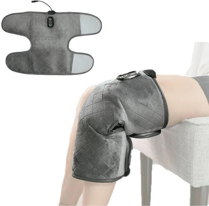 Heated Knee Brace Wrap Support with Adjustable Temperature, Grey