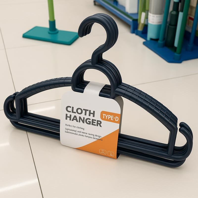 144 Pieces Plastic Hanger 3PC Sets for Clothes (Durable and Space-Saving Wardrobe Organizers)