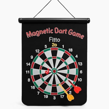Safety Darts Board Set - 41cm x 1.2cm, Black - Ideal for Kids and Family Fun