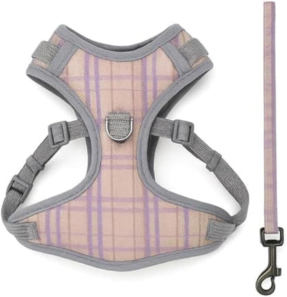 XS Pet Harness and Lead Set 21x16cm - Small Dog Puppy Cat Harness and Leash Adjustable Soft Walking Harness Vest