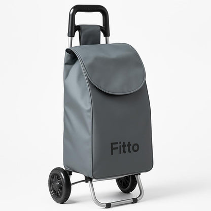 Shopping Trolley with Wheels, Grey, 33L Carbon Steel, 53*31*20CM