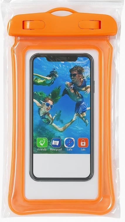 144 Pieces Floating Waterproof Phone Pouches with Lanyard (Clear Phone Bag – Touchscreen Compatible – Floating & Leakproof for Outdoor – Beach – Pool Use)