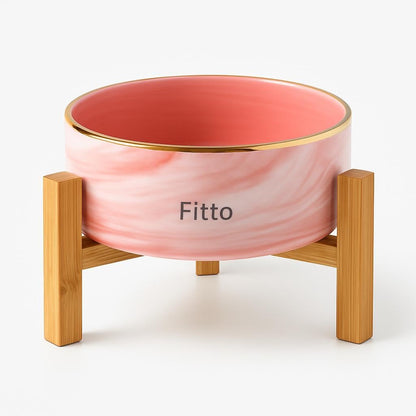Cat & Dog Ceramic Feeding Bowl with Stand – 750ml – Assorted Colors