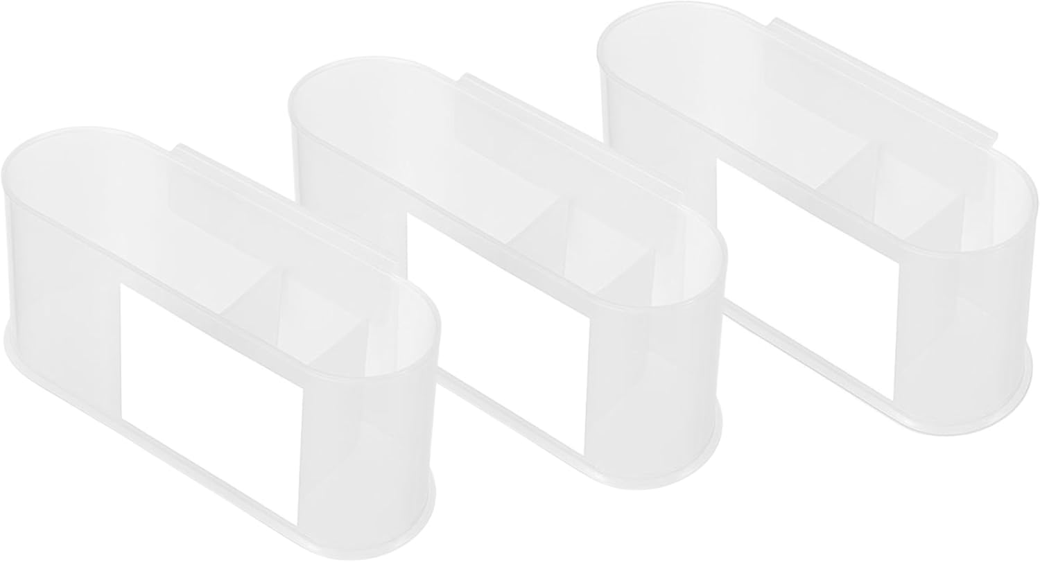 96 Pieces Fridge Door Spice Rack Organizers (Transparent – Adjustable Clip Design – Pack of 3)