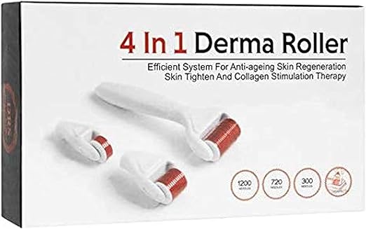 Fitto 3 In 1 Derma Roller, Cosmetic Needling Instrument, Microneedle Roller, For Face