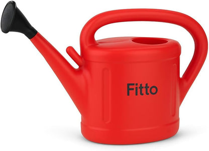 Red Plastic Watering Can with Long Spout - 5 Litre Capacity