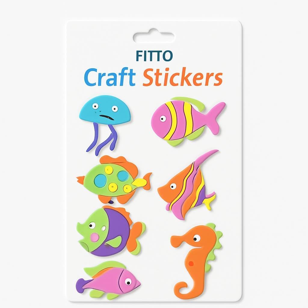 144 Pieces Ocean Series Craft Stickers (17.7x11.2cm)