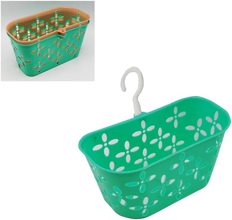 Bathroom Storage Rack Green - Wall Mounted Organizer for Towels and Toiletries