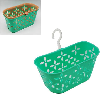 Bathroom Storage Rack Green - Wall Mounted Organizer for Towels and Toiletries