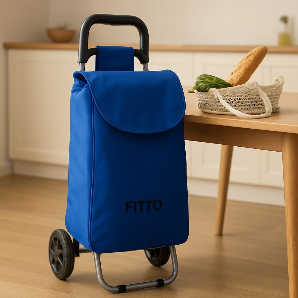 72 Pieces Blue Shopping Trolleys with Wheels (16mm Carbon Steel – 33L Capacity – 53*31*20CM)